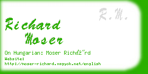 richard moser business card